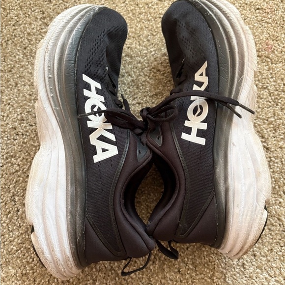 Hoka Black and White Athletic Shoes - Picture 5 of 9